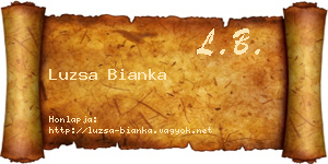 Luzsa Bianka névjegykártya