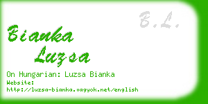 bianka luzsa business card